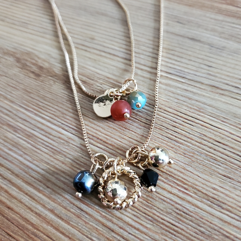 Torrid Necklace Gold-Tone Layered Multi-Color NEW